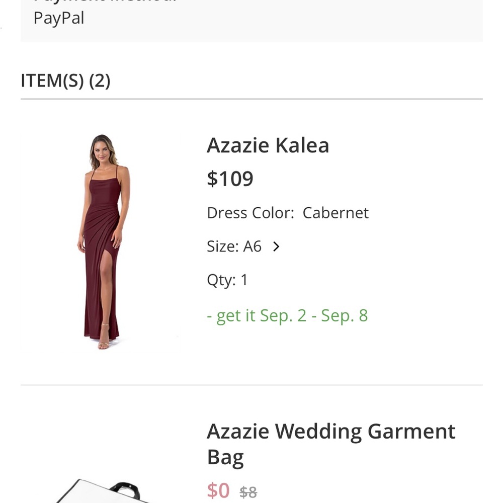 Azazie Kalea Cabernet Dress